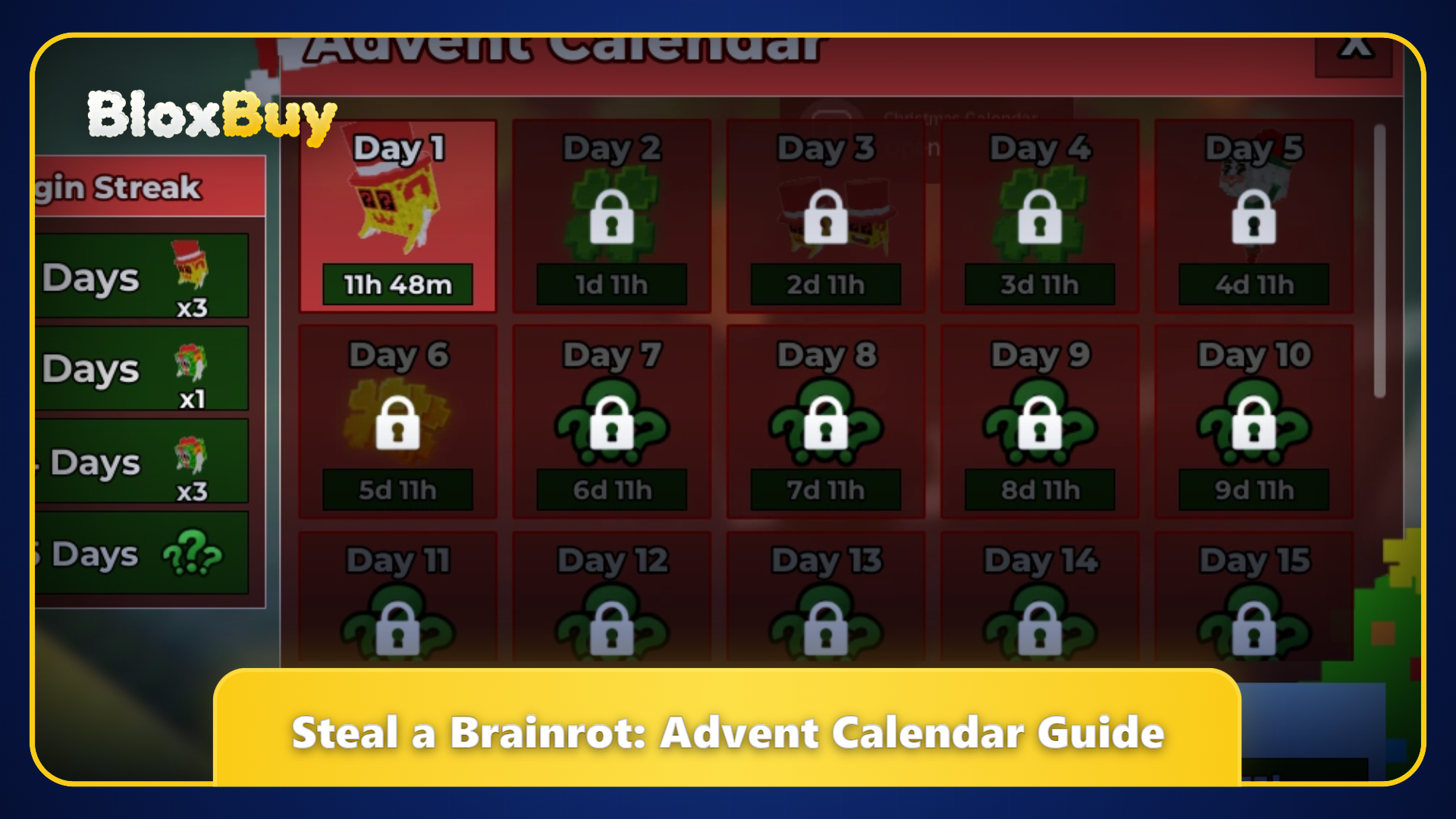 Steal a Brainrot Advent Calendar: Rewards, Location & Tips