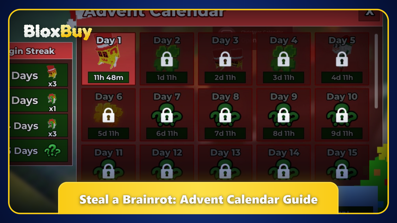 Steal a Brainrot Advent Calendar: Rewards, Location & Tips